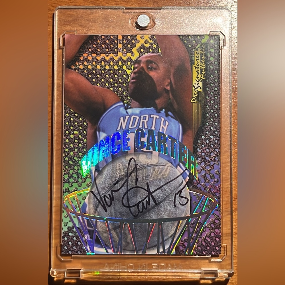Vince Carter Autograph Card - Pro Signatures Authentic UNC Tar Heels